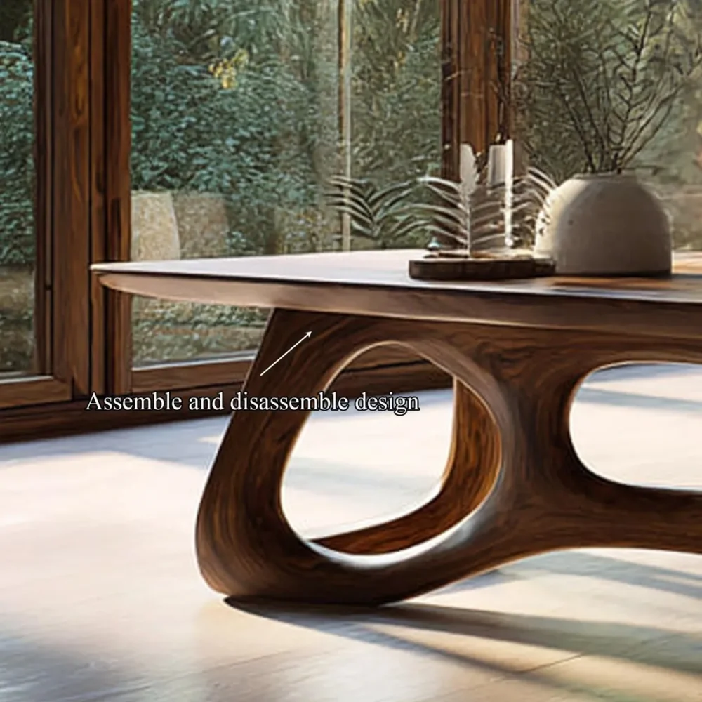Modern Coffee Table, Solid Wood, Optional Reclaimed Wood, Live-Edge Farmhouse - Image 4