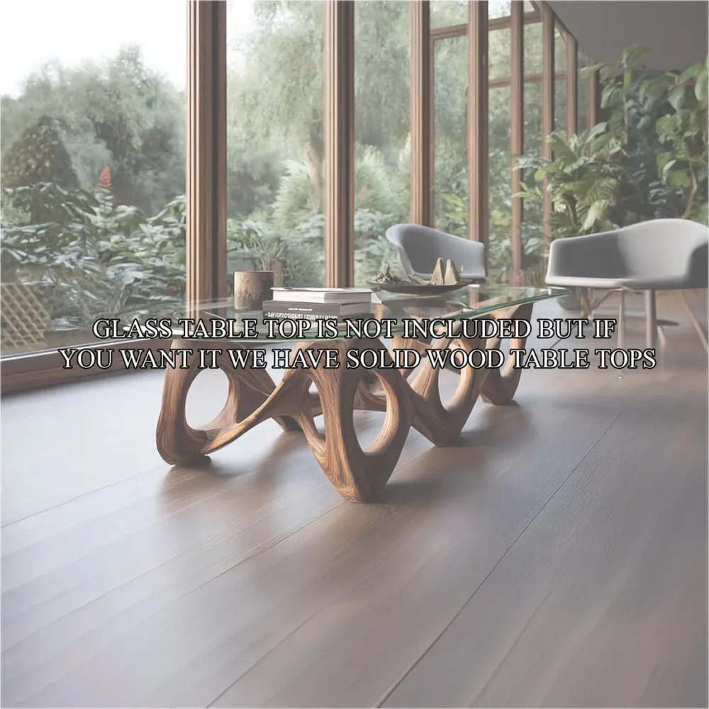 Wood Table Legs (Set of 2), Handmade Furniture Legs for Coffee/Dining Tables - Image 2