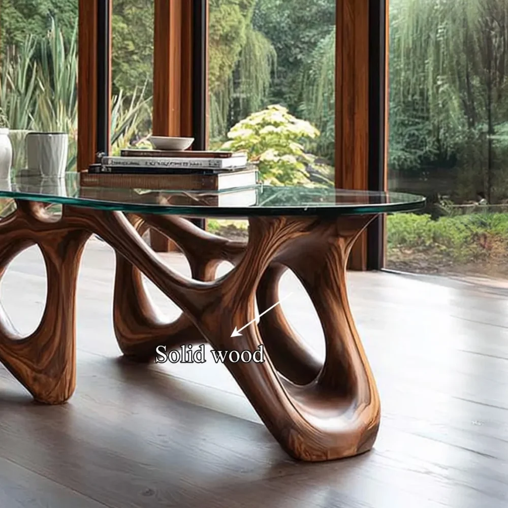 Wood Table Legs (Set of 2), Handmade Furniture Legs for Coffee/Dining Tables - Image 5
