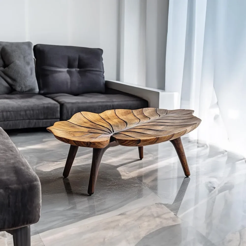 Rustic Live-Edge Coffee Table, Solid Wood, Farmhouse Style (Reclaimed Option)