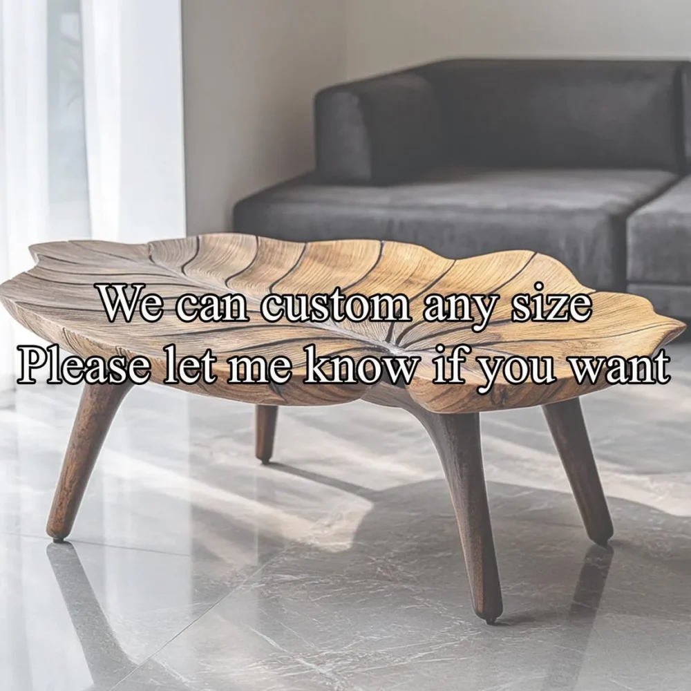Rustic Live-Edge Coffee Table, Solid Wood, Farmhouse Style (Reclaimed Option) - Image 2