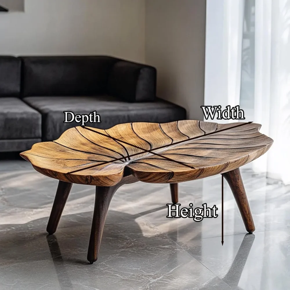Rustic Live-Edge Coffee Table, Solid Wood, Farmhouse Style (Reclaimed Option) - Image 3
