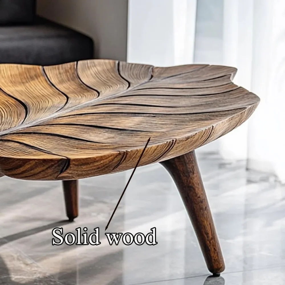 Rustic Live-Edge Coffee Table, Solid Wood, Farmhouse Style (Reclaimed Option) - Image 5