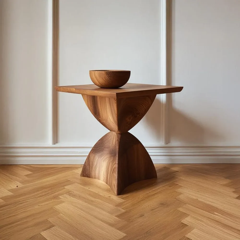 Custom Solid Wood Bedside Table, Handmade, Live-Edge Option