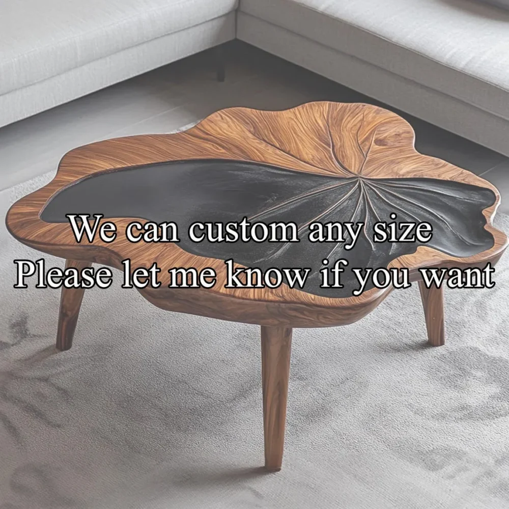 Tamarind Wood Coffee Table, Live-Edge Oval Top, Modern Farmhouse - Image 2