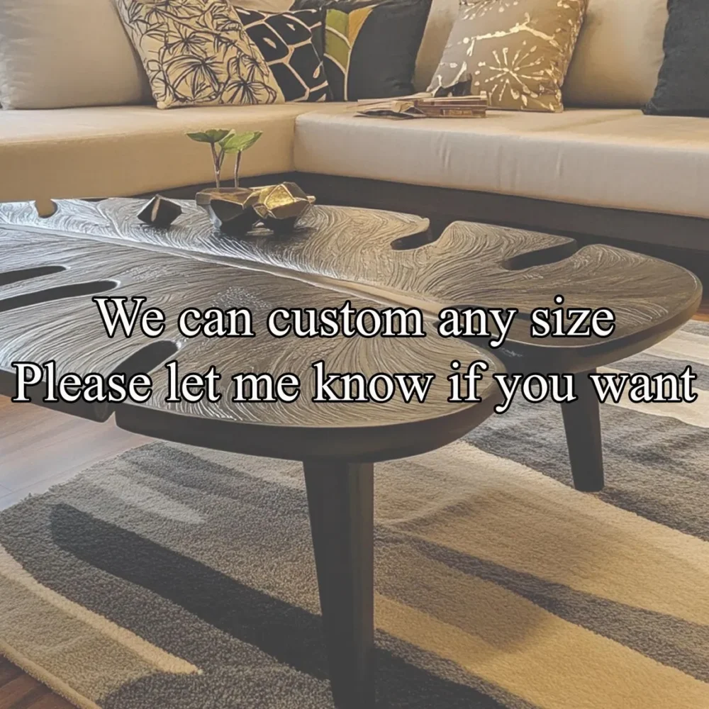 Farmhouse Coffee Table, Tamarind Wood, Live-Edge, Modern Base - Image 5