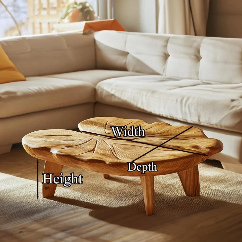 Modern Coffee Table, Tamarind Wood, Live-Edge, Optional Reclaimed Base - Image 3