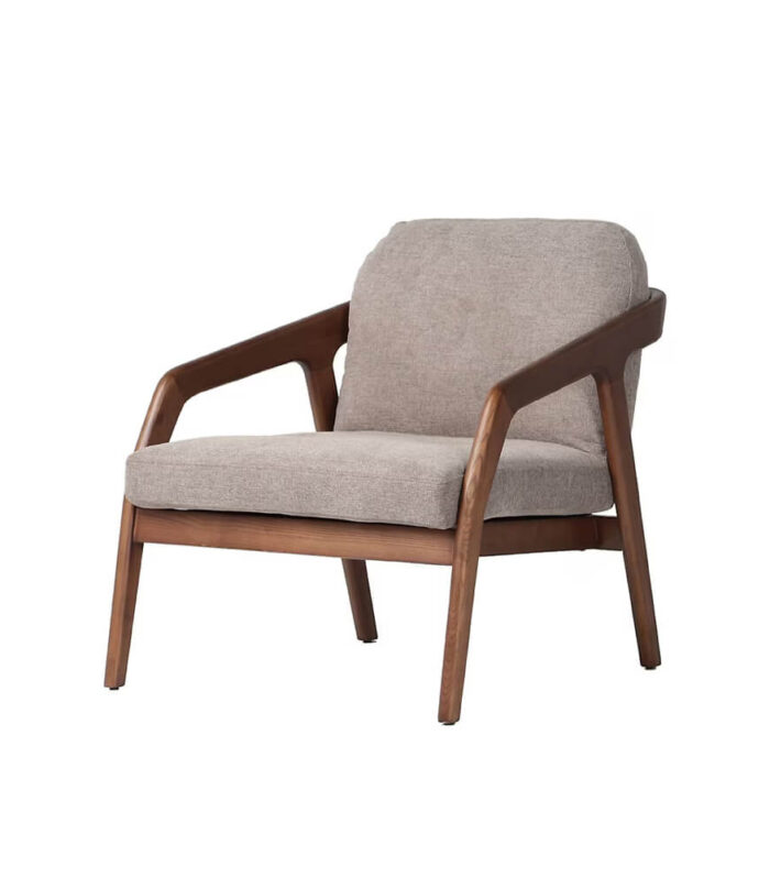 Kenari Lounge Chair – Wide Seat, Solid Wood Arms
