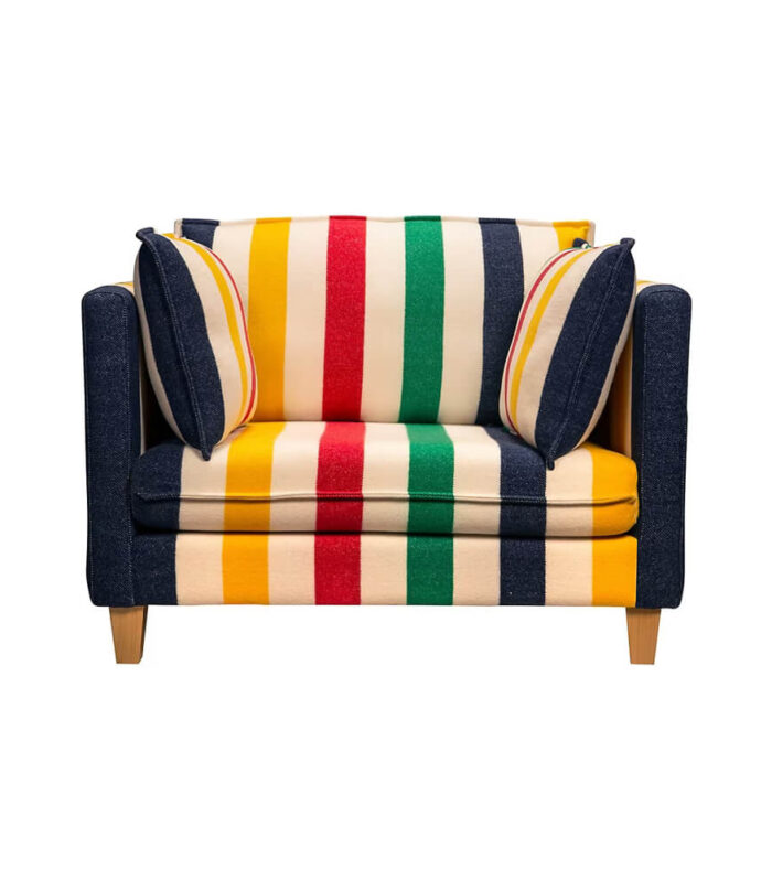 Churchill Stripe Upholstered Chair – Multi-Color Fabric