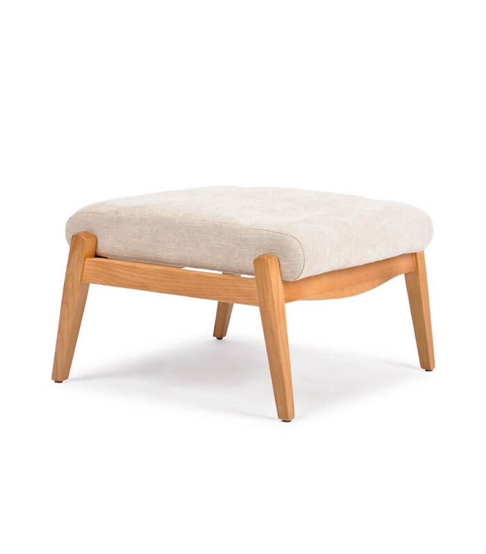 Hugh Upholstered Ottoman – Low-Profile Footstool