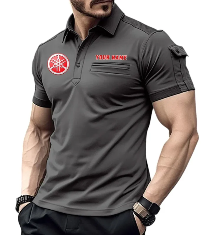 Two-Wheeler Exclusive Logo Pocket Polo Shirt, Gift For Two-Wheeler Enthusiasts CAR445 - Gray