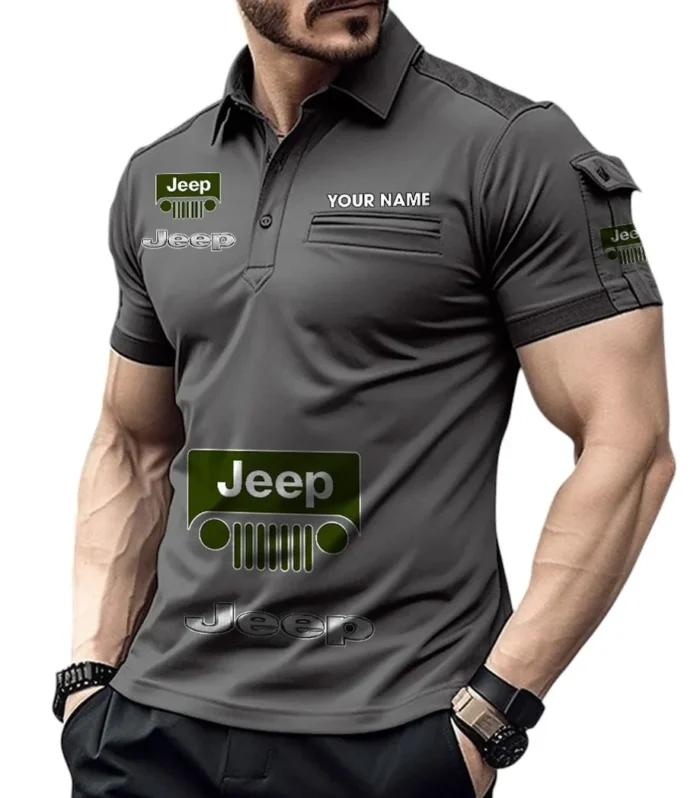 Premium Road Vehicle Exclusive Logo Pocket Polo Shirt, Gift For Premium Road Vehicle Enthusiasts CAR450 - Gray