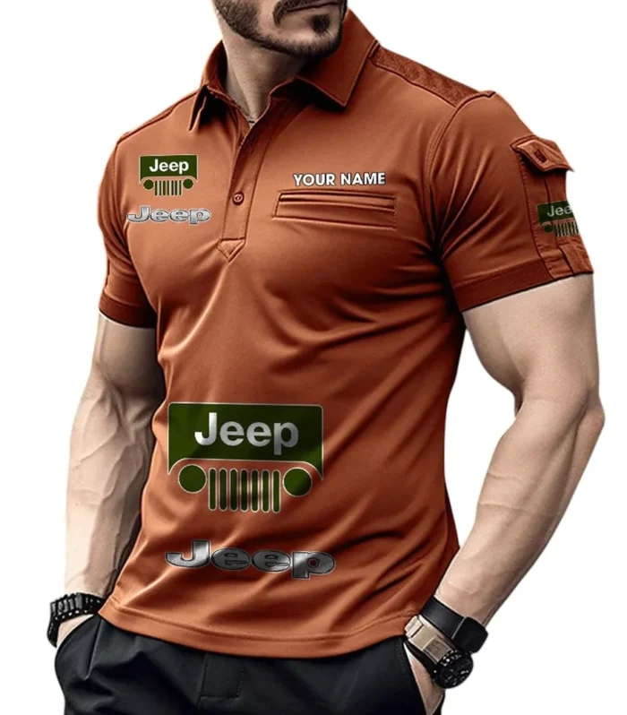 4x4 Vehicle Maker Exclusive Logo Pocket Polo Shirt, Gift For 4x4 Vehicle Maker Enthusiasts CAR450 - Orange