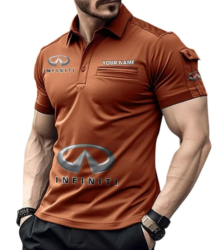 Modern Luxury Auto Exclusive Logo Pocket Polo Shirt, Gift For Modern Luxury Auto Lovers CAR450 - Orange