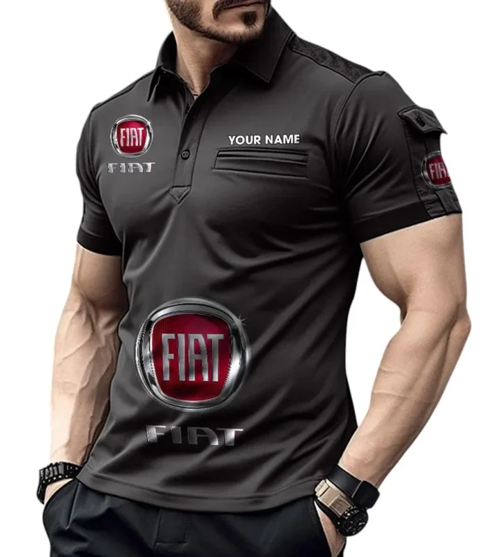 Italico Motors Exclusive Logo Pocket Polo Shirt, Gift For Italico Motors Enthusiasts CAR450 - Black