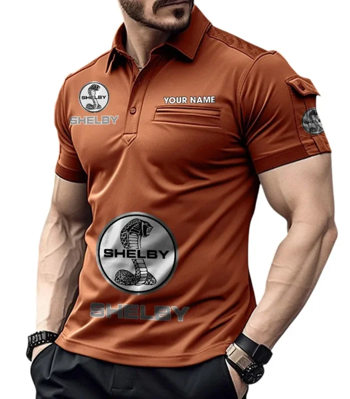 High-Horsepower Car Exclusive Logo Pocket Polo Shirt, Gift For High-Horsepower Car Lovers CAR450 - Orange