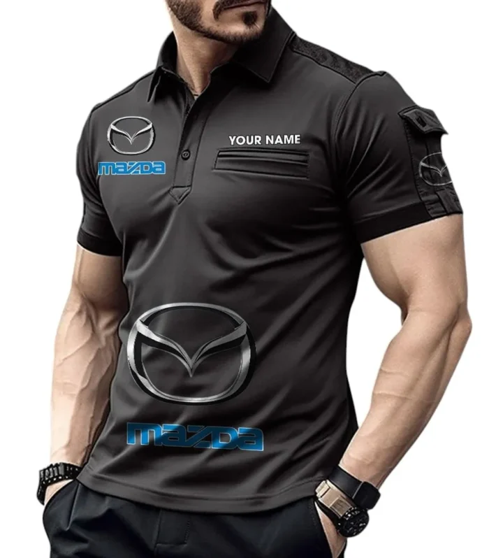 Drag Strip Car Exclusive Logo Pocket Polo Shirt, Gift For Drag Strip Car Lovers CAR450 - Black