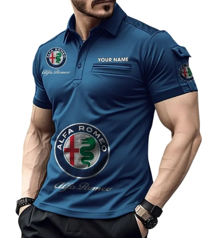 Stormura Motors Exclusive Logo Pocket Polo Shirt, Gift For Stormura Motors Lovers CAR450 - Navy Blue