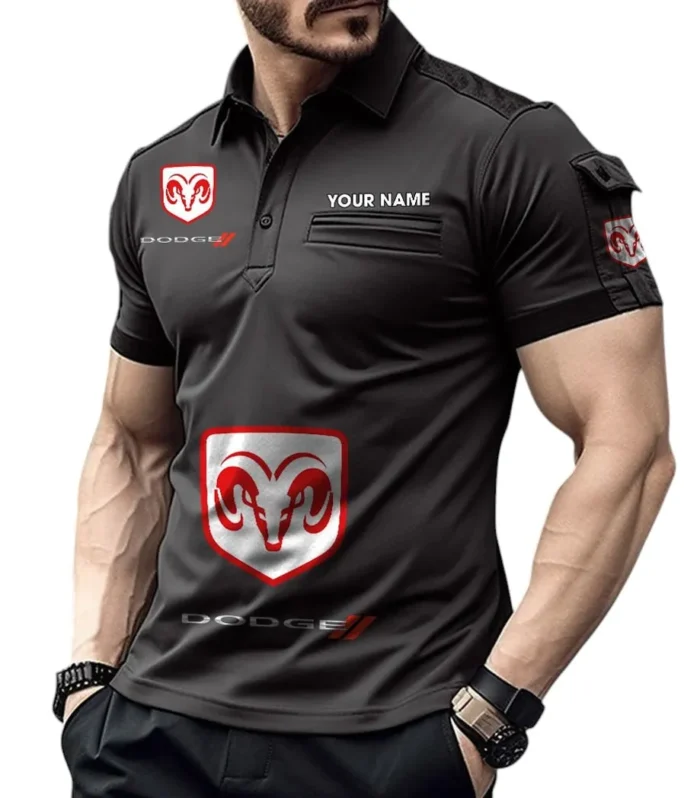 Muscle Car Exclusive Logo Pocket Polo Shirt, Gift For Muscle Car Lovers CAR450 - Black
