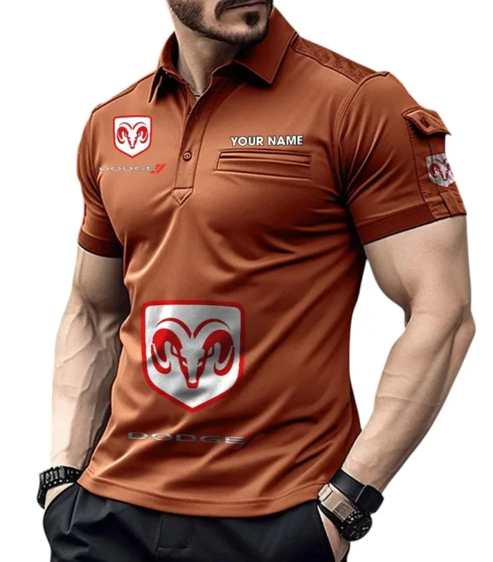 Street Machine Exclusive Logo Pocket Polo Shirt, Gift For Street Machine Enthusiasts CAR450 - Orange
