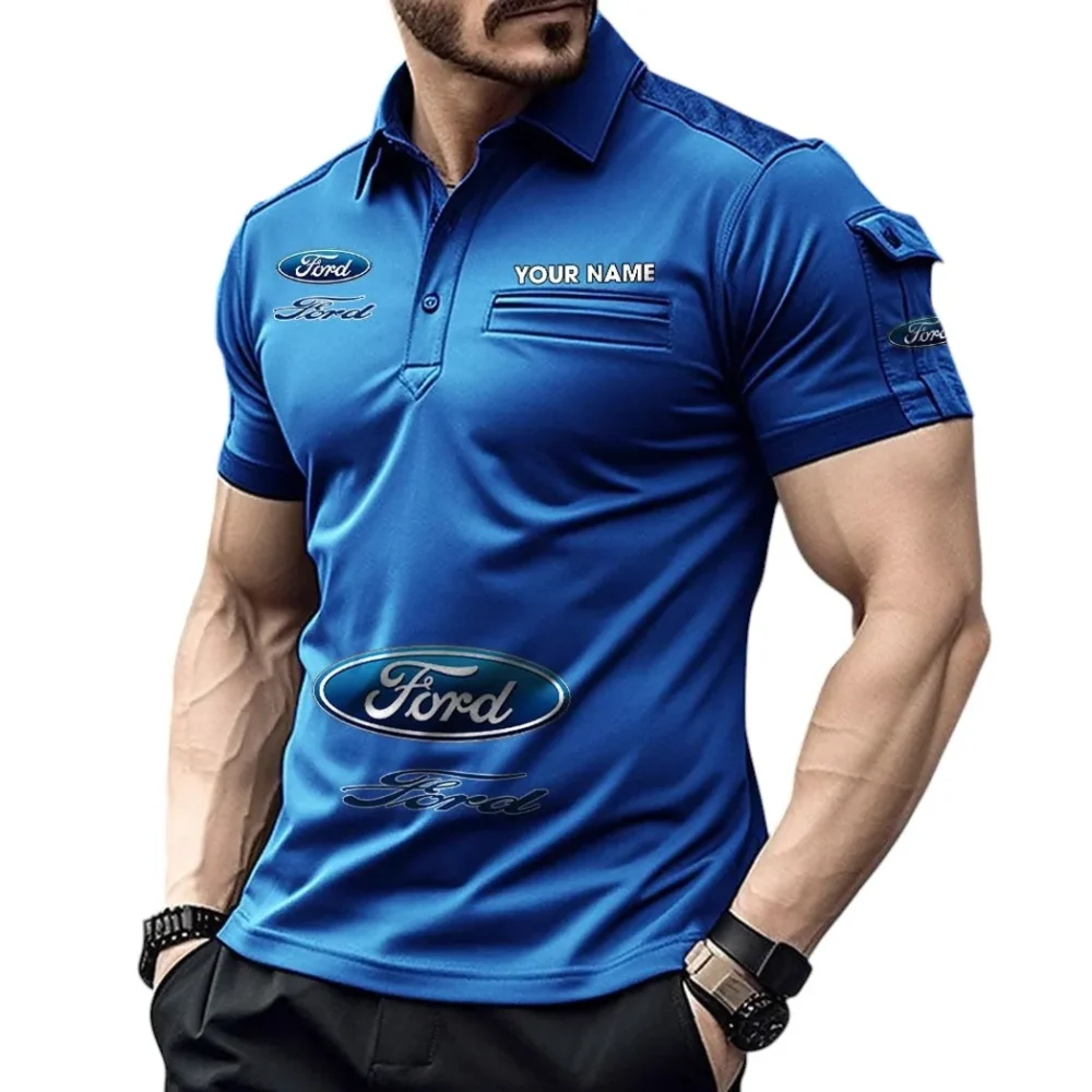 Family Sedan Exclusive Logo Pocket Polo Shirt, Gift For Family Sedan Lovers CAR450 - Blue