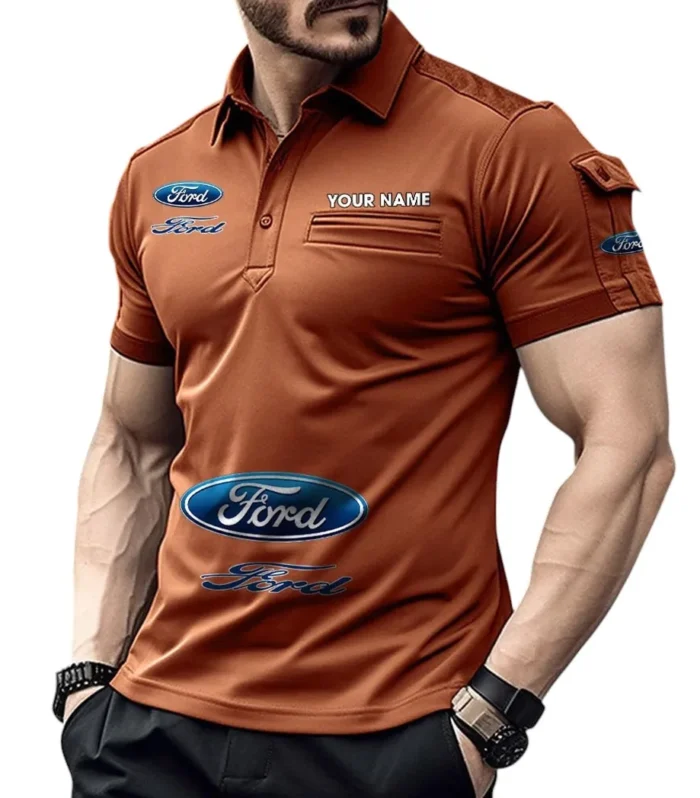 Classic Coupe Exclusive Logo Pocket Polo Shirt, Gift For Classic Coupe Lovers CAR450 - Orange