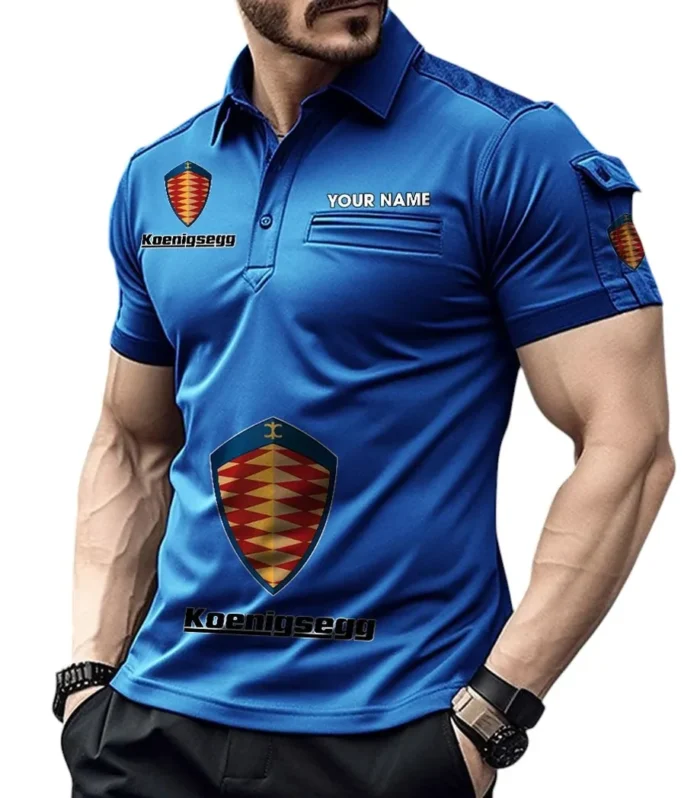 Utility Vehicle Exclusive Logo Pocket Polo Shirt, Gift For Utility Vehicle Lovers CAR450 - Blue
