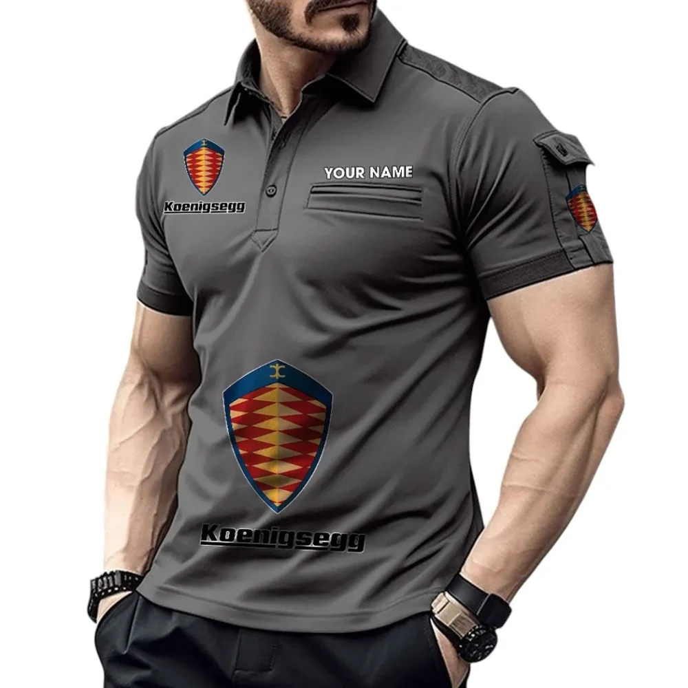 Road Trip Car Exclusive Logo Pocket Polo Shirt, Gift For Road Trip Car Lovers CAR450 - Gray