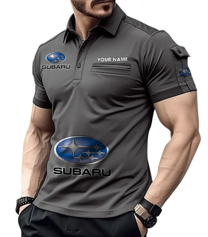 Boxer Engine Car Exclusive Logo Pocket Polo Shirt, Gift For Boxer Engine Car Enthusiasts CAR450 - Gray