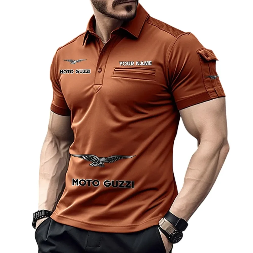 Classic Touring Bike Exclusive Logo Pocket Polo Shirt, Gift For Classic Touring Bike Lovers CAR450 - Orange