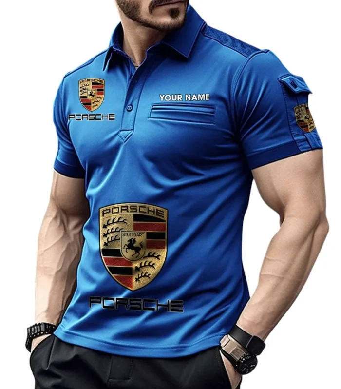 Passenger Vehicle Exclusive Logo Pocket Polo Shirt, Gift For Passenger Vehicle Enthusiasts CAR450 - Blue