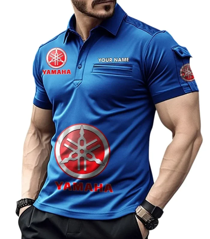 Eco-Friendly Ride Exclusive Logo Pocket Polo Shirt, Gift For Eco-Friendly Ride Lovers CAR450 - Blue