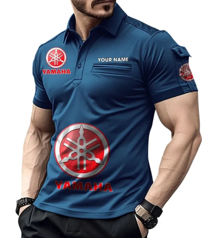 Motorcycle Exclusive Logo Pocket Polo Shirt, Gift For Motorcycle Lovers CAR450 - Navy Blue