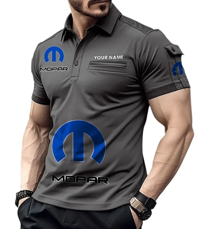 Two-Wheeler Exclusive Logo Pocket Polo Shirt, Gift For Two-Wheeler Lovers CAR450 - Gray
