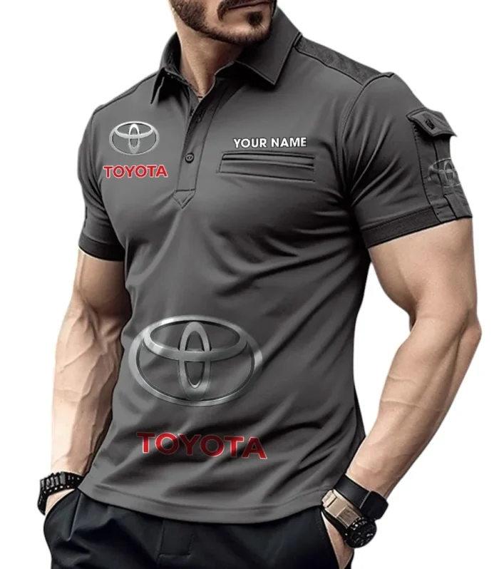 Crossover SUV Exclusive Logo Pocket Polo Shirt, Gift For Crossover SUV Lovers CAR450 - Gray