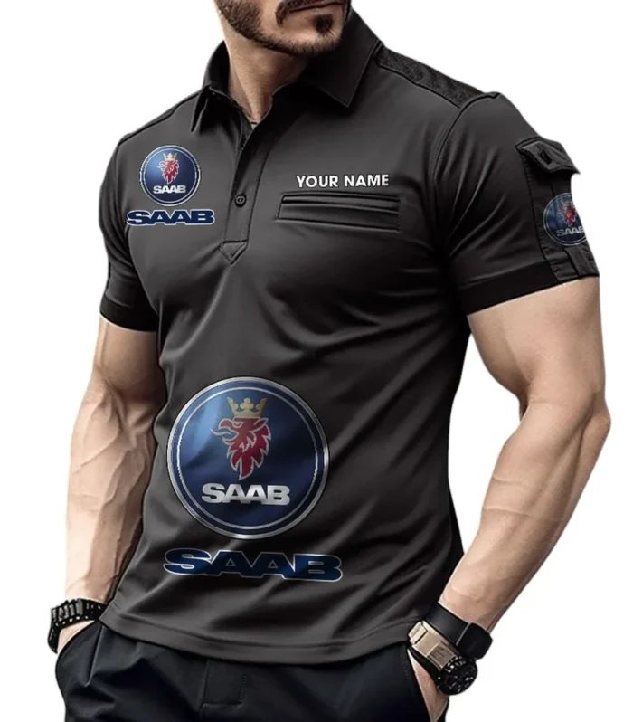 4x4 SUV Exclusive Logo Pocket Polo Shirt, Gift For 4x4 SUV Lovers CAR450 - Black