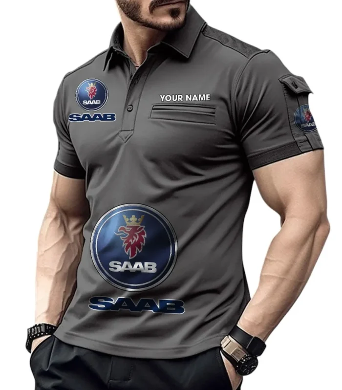 Passenger Vehicle Exclusive Logo Pocket Polo Shirt, Gift For Passenger Vehicle Enthusiasts CAR450 - Gray