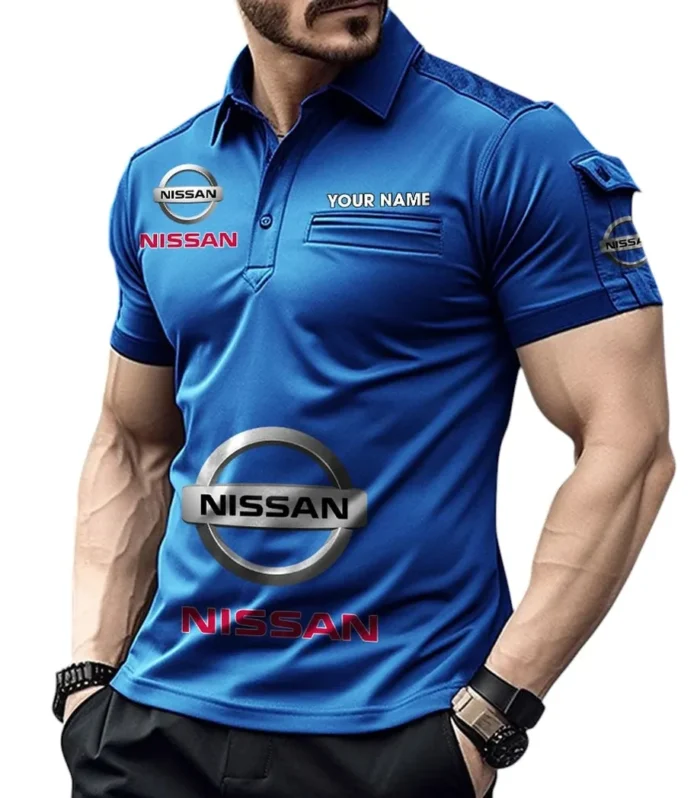 Family Sedan Exclusive Logo Pocket Polo Shirt, Gift For Family Sedan Enthusiasts CAR450 - Blue