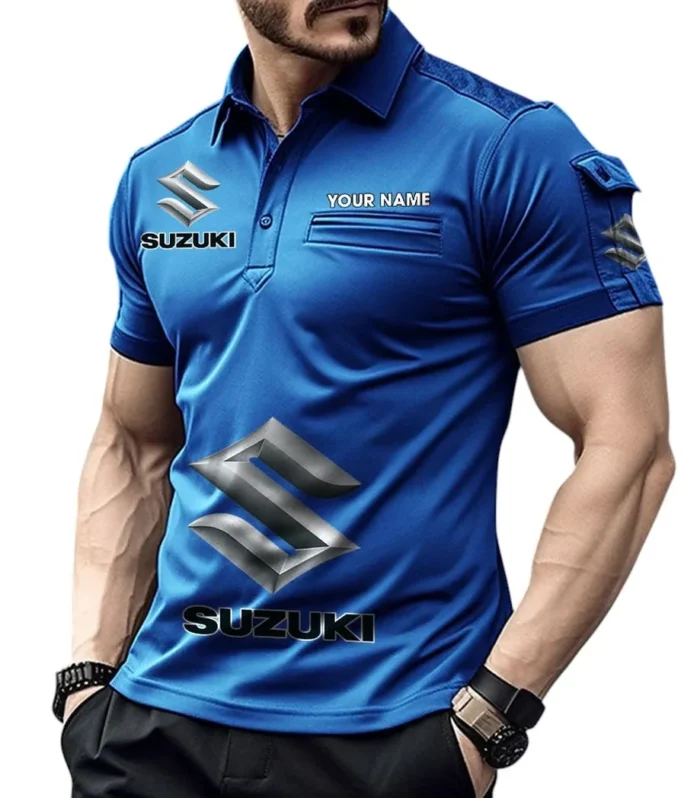 Performance Car Exclusive Logo Pocket Polo Shirt, Gift For Performance Car Enthusiasts CAR450 - Blue